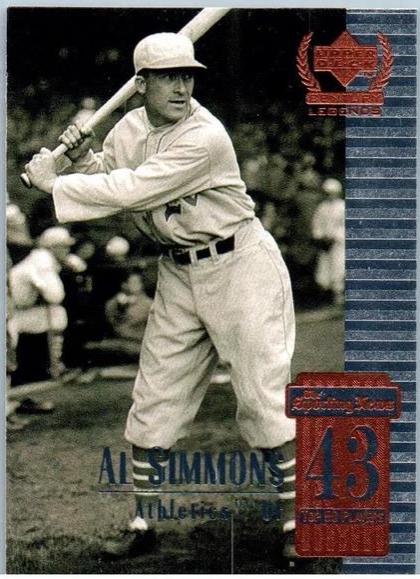 Al Simmons #43 Baseball Cards 1999 Upper Deck Century Legends