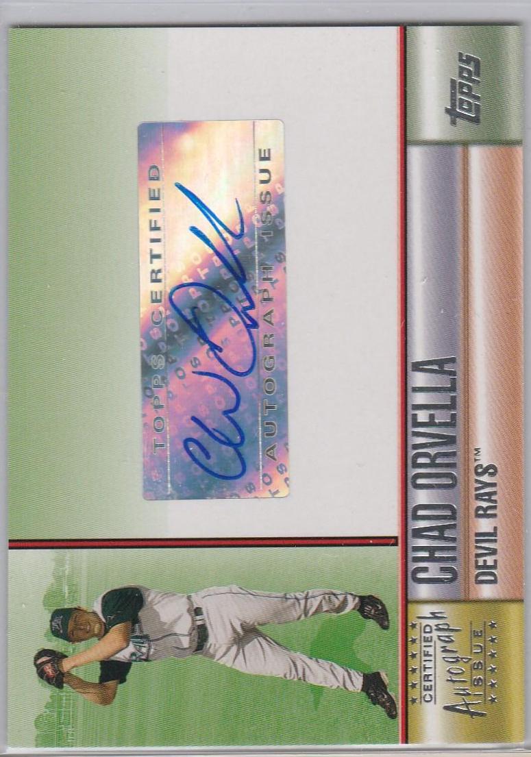 chad orvella #TA-CO Baseball Cards 2006 Topps Certified Autograph