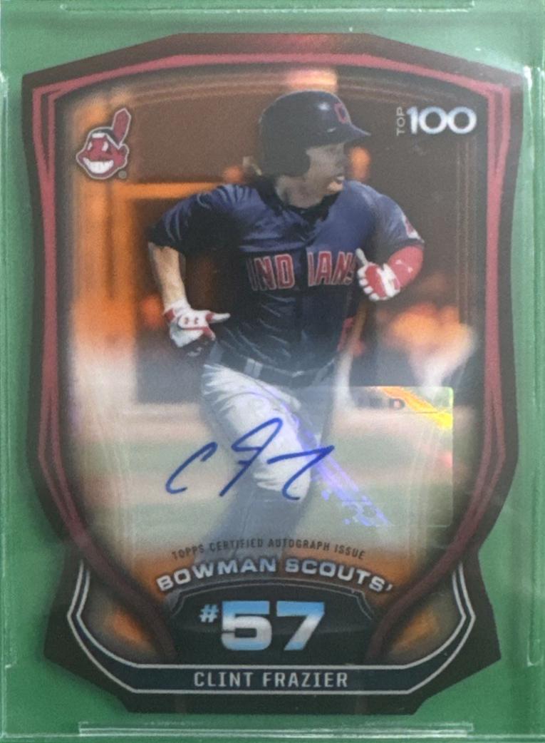Clint Frazier [Die Cut Orange Autograph] #BTP57