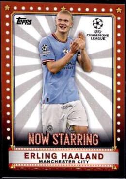 Erling Haaland #NS-9 Soccer Cards 2022 Topps UEFA Club Competitions Now Starring