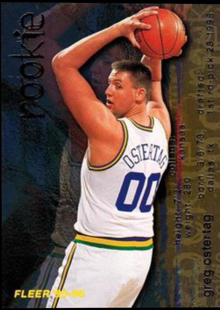 Greg Ostertag #302 Basketball Cards 1995 Fleer