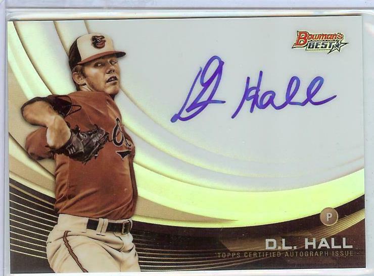 D.L. Hall #MA-DH Baseball Cards 2017 Bowman's Best Monochrome Autograph