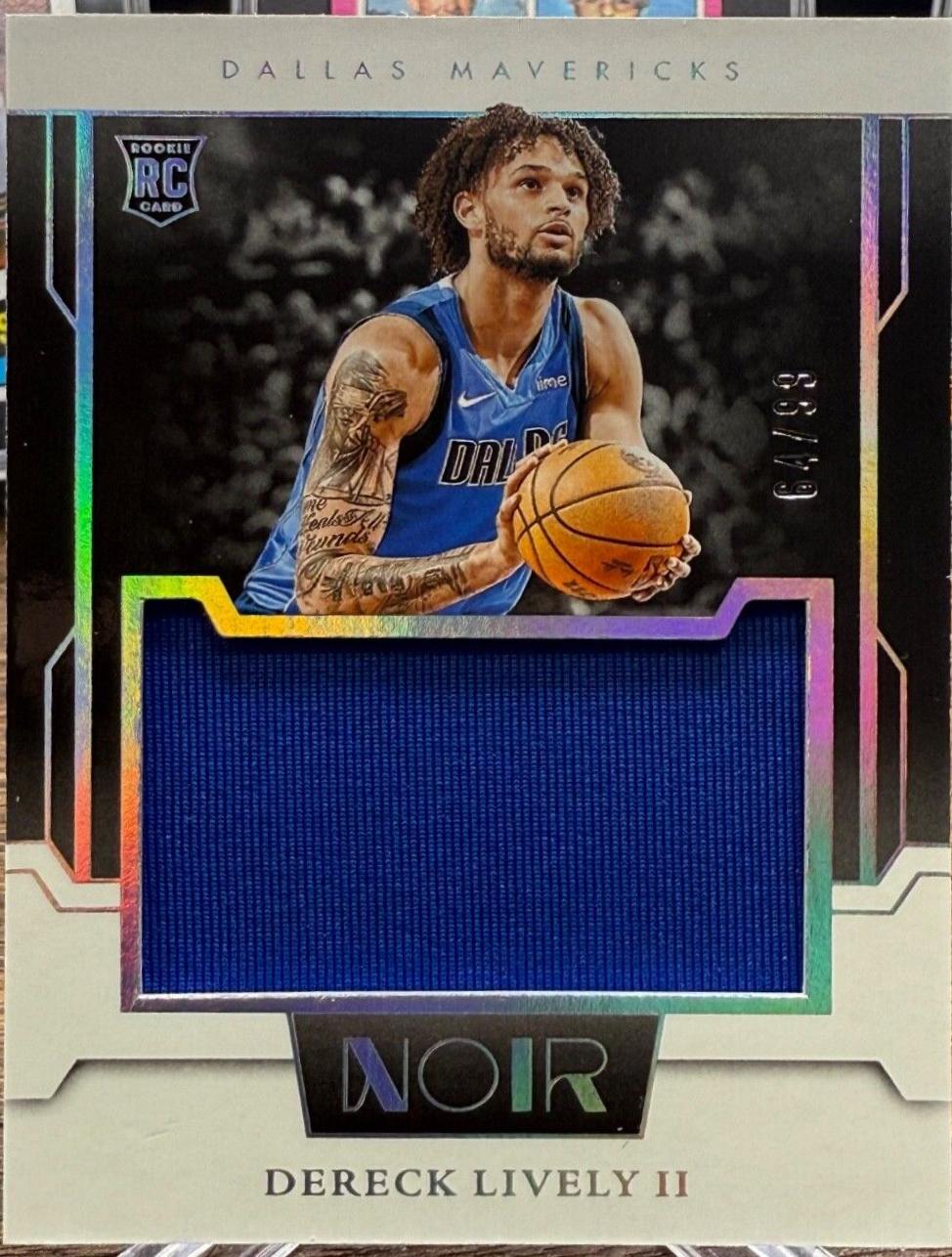 Dereck Lively II #RJM-DLI Basketball Cards 2023 Panini Noir Rookie Jumbo Material