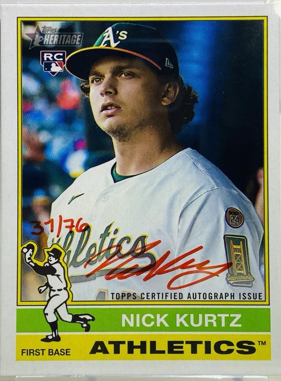 Nick Kurtz [Red Ink] #ROA-KU Prices [Rookie] | 2025 Topps Heritage