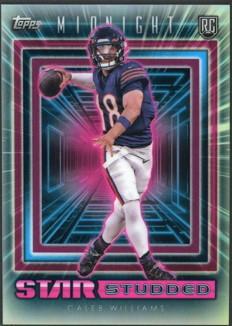 Caleb Williams #SS-1 Football Cards 2024 Topps Midnight Star Studded