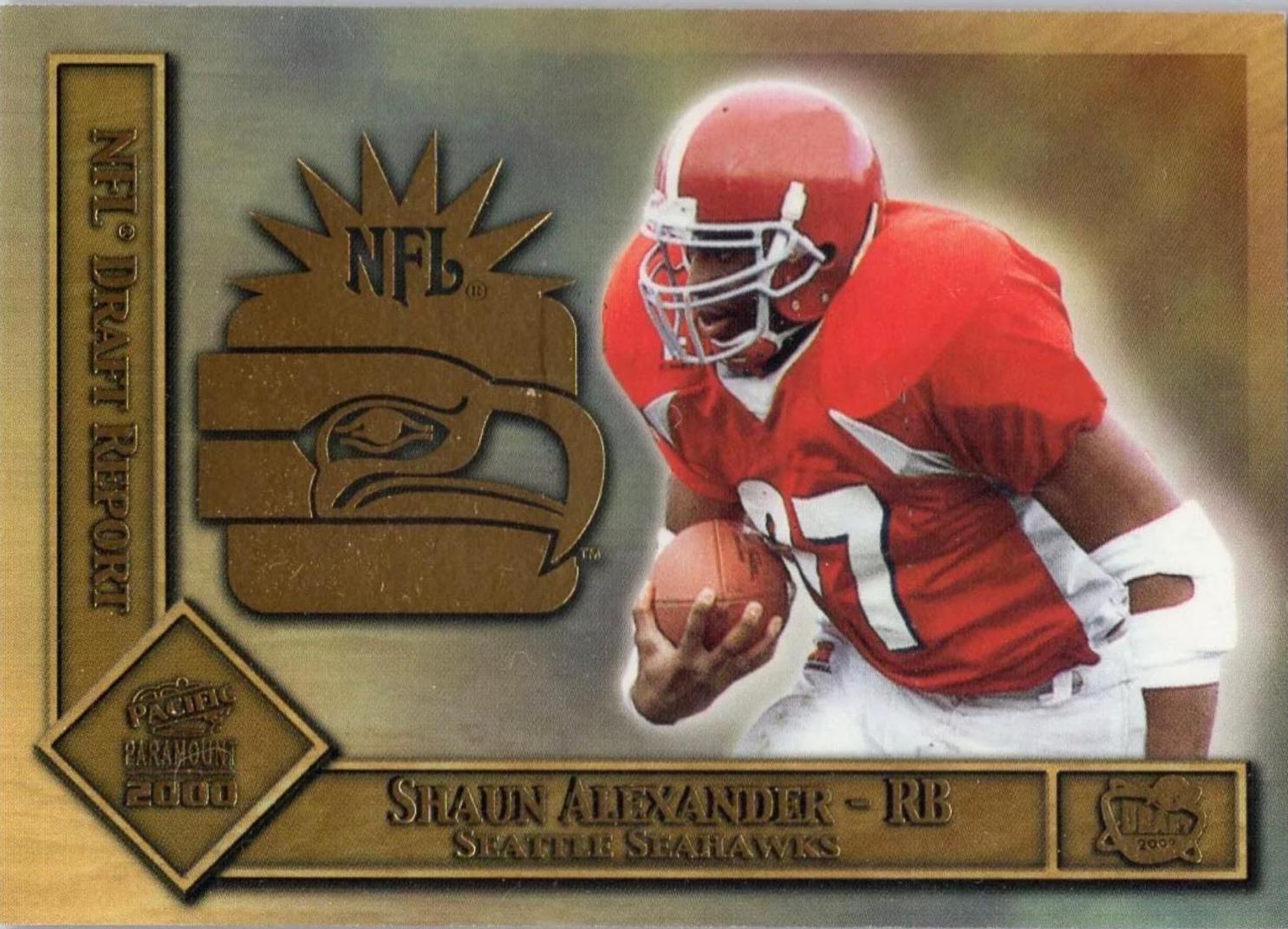 Shaun Alexander #28 Football Cards 2000 Pacific Paramount NFL Draft Report