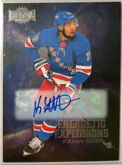 K'Andre Miller #EE-23 Hockey Cards 2023 SkyBox Metal Universe Energetic Explosions Autograph
