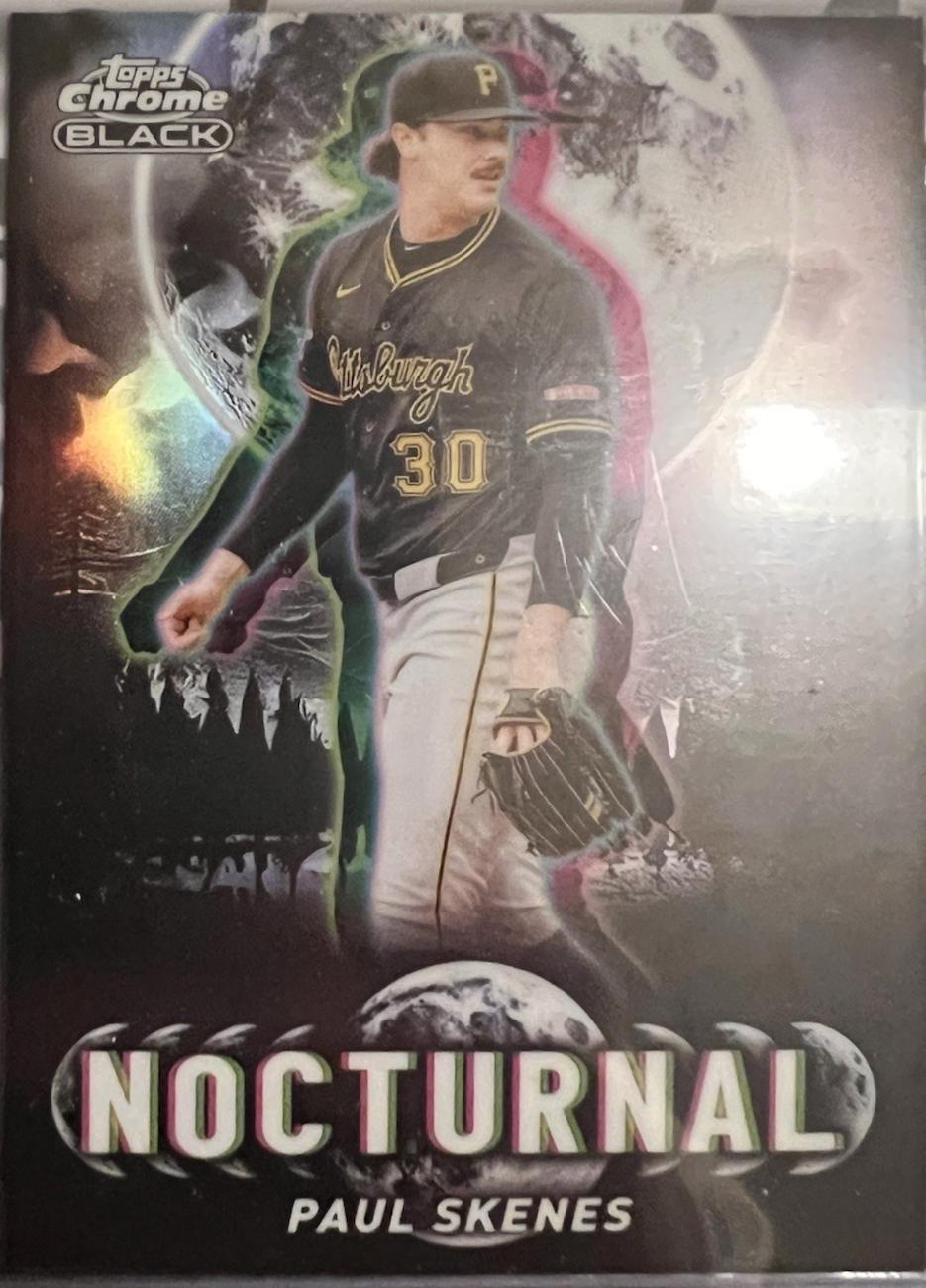 Paul Skenes #NOC-16 Baseball Cards 2025 Topps Chrome Black Nocturnal