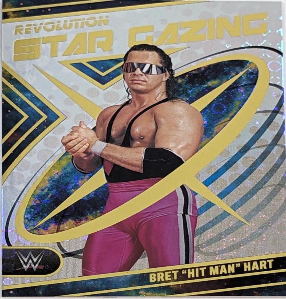 Bret 'Hit Man' Hart #3 Wrestling Cards 2023 Panini Revolution WWE Star Gazing