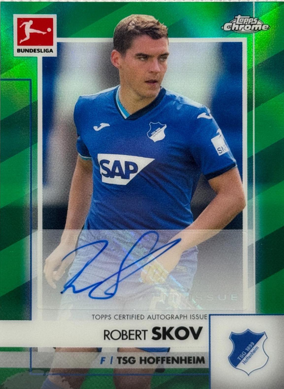 Robert Skov #BCA-RSK 2020 Topps Finest Bundesliga Autographs Soccer