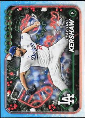 Clayton Kershaw #H92 Baseball Cards 2024 Topps Holiday