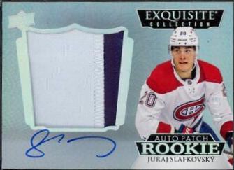 Juraj Slafkovsky #EC-SL Hockey Cards 2022 Upper Deck The Cup Exquisite Rookie Auto Patch