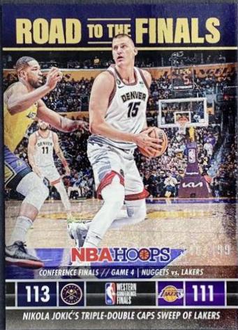Nikola Jokic #1 Basketball Cards 2023 Panini Hoops Road to the Finals Conference