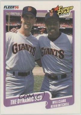 Will Clark, Kevin Mitchell #637 Baseball Cards 1990 Fleer