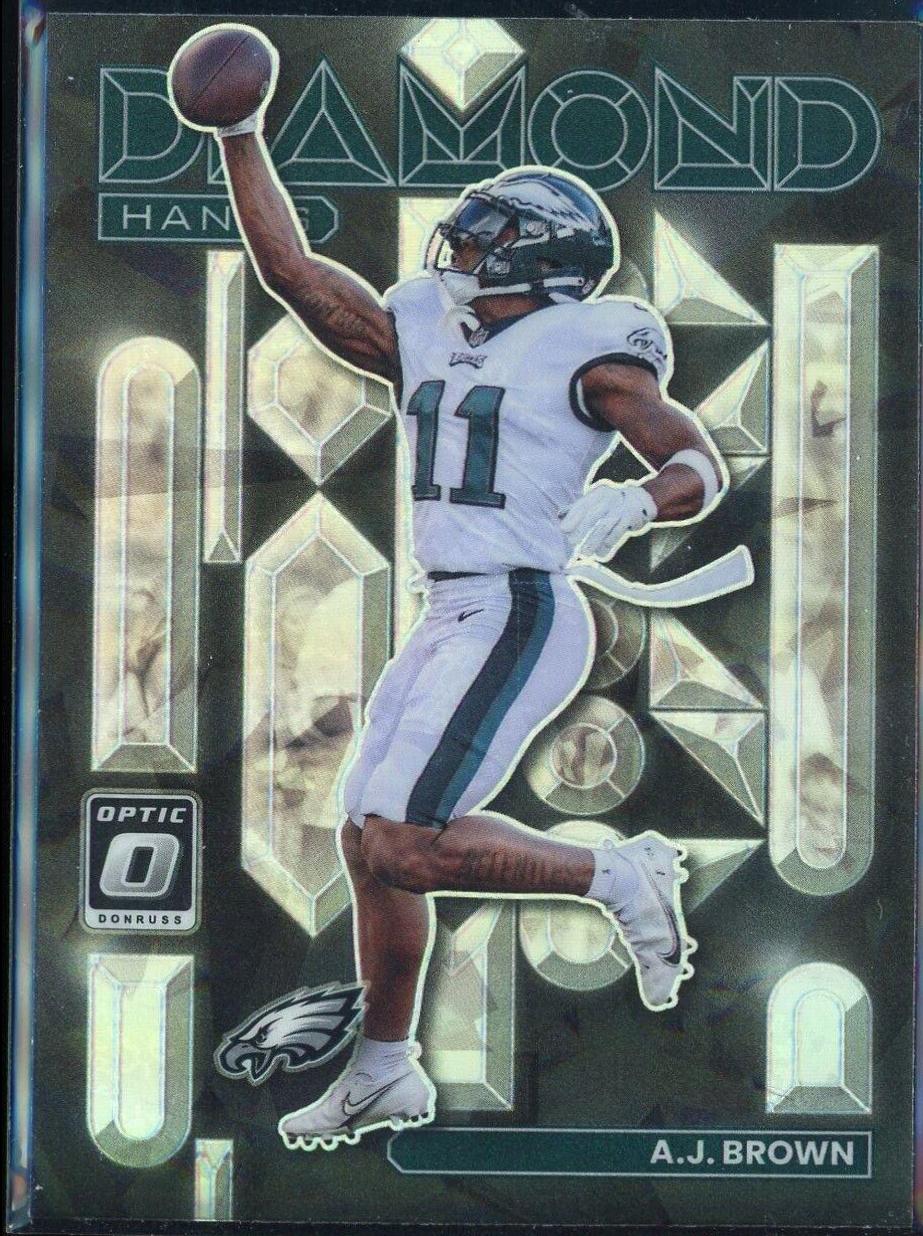 A. J. Brown #DH-11 Football Cards 2022 Panini Donruss Optic Diamond Hands