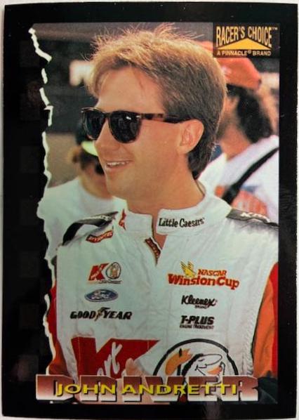 John Andretti #22 Racing Cards 1996 Pinnacle Racer's Choice NASCAR