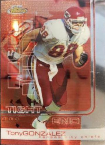 Tony Gonzalez #11 Football Cards 2002 Topps Finest