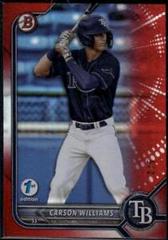 Carson Williams [Red] #BD-14 Baseball Cards 2022 Bowman Draft Prices