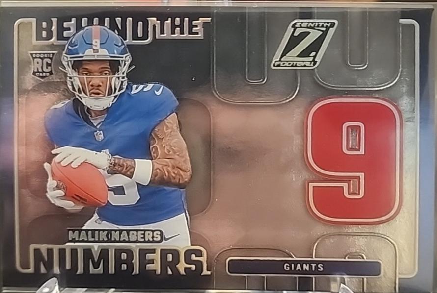 Malik Nabers #8 Football Cards 2024 Panini Zenith Behind The Numbers