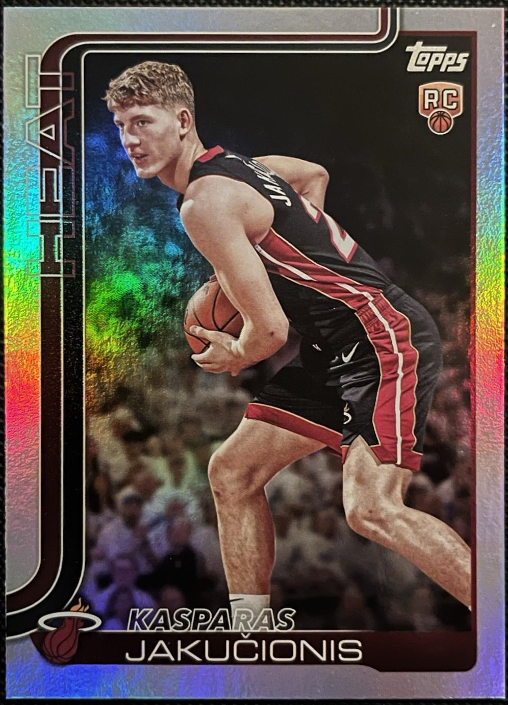 2025 Topps Kasparas Jakucionis [Rainbow Foilboard] #220 card