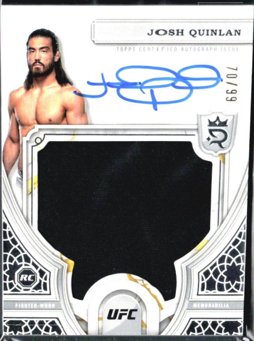 Josh Quinlan #RRA-JHQ Ufc Cards 2024 Topps Royalty UFC Rookie Relic Autograph