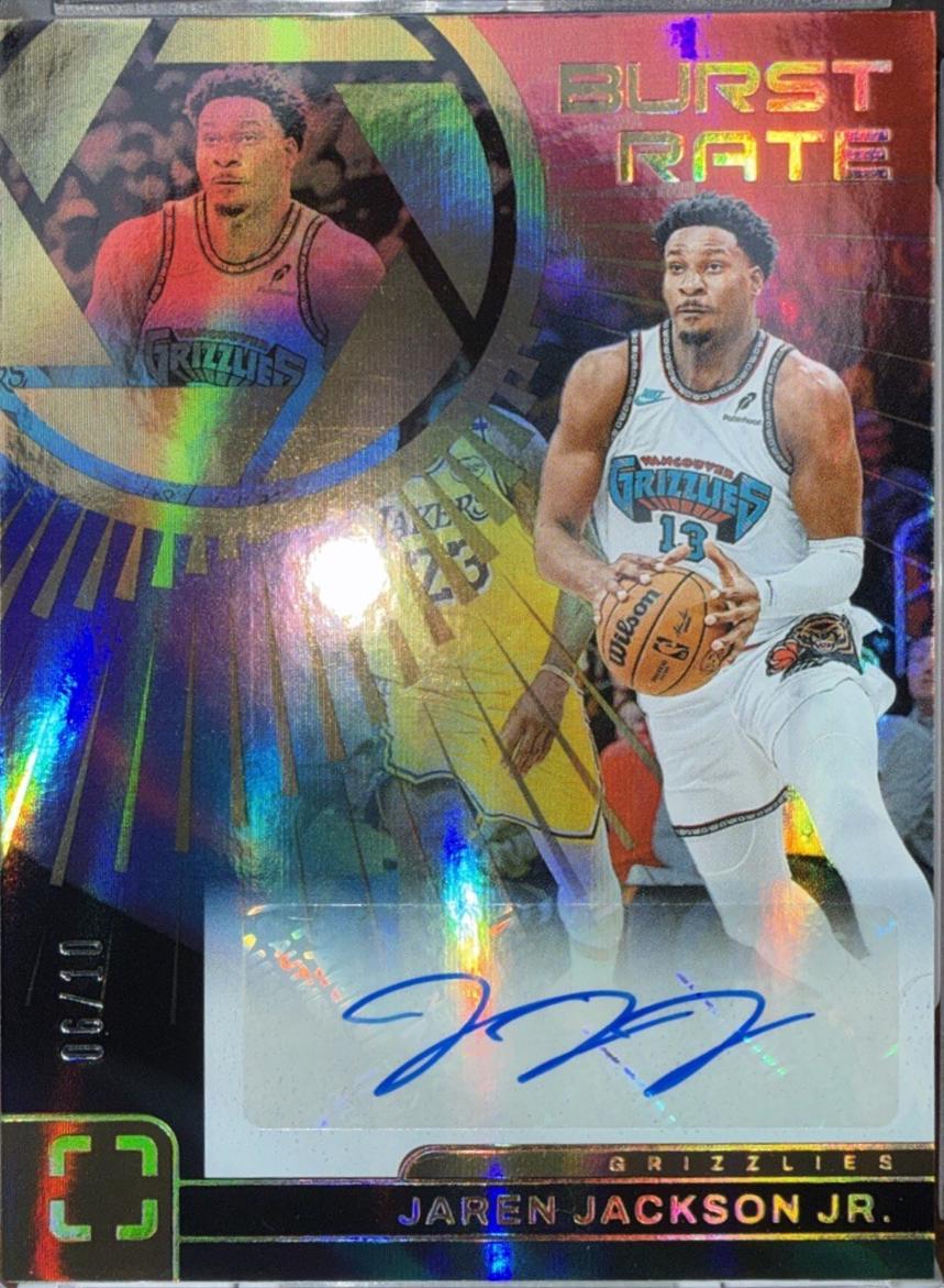 Jaren Jackson Jr. #10 2024 Panini Photogenic Burst Rate Signature Basketball