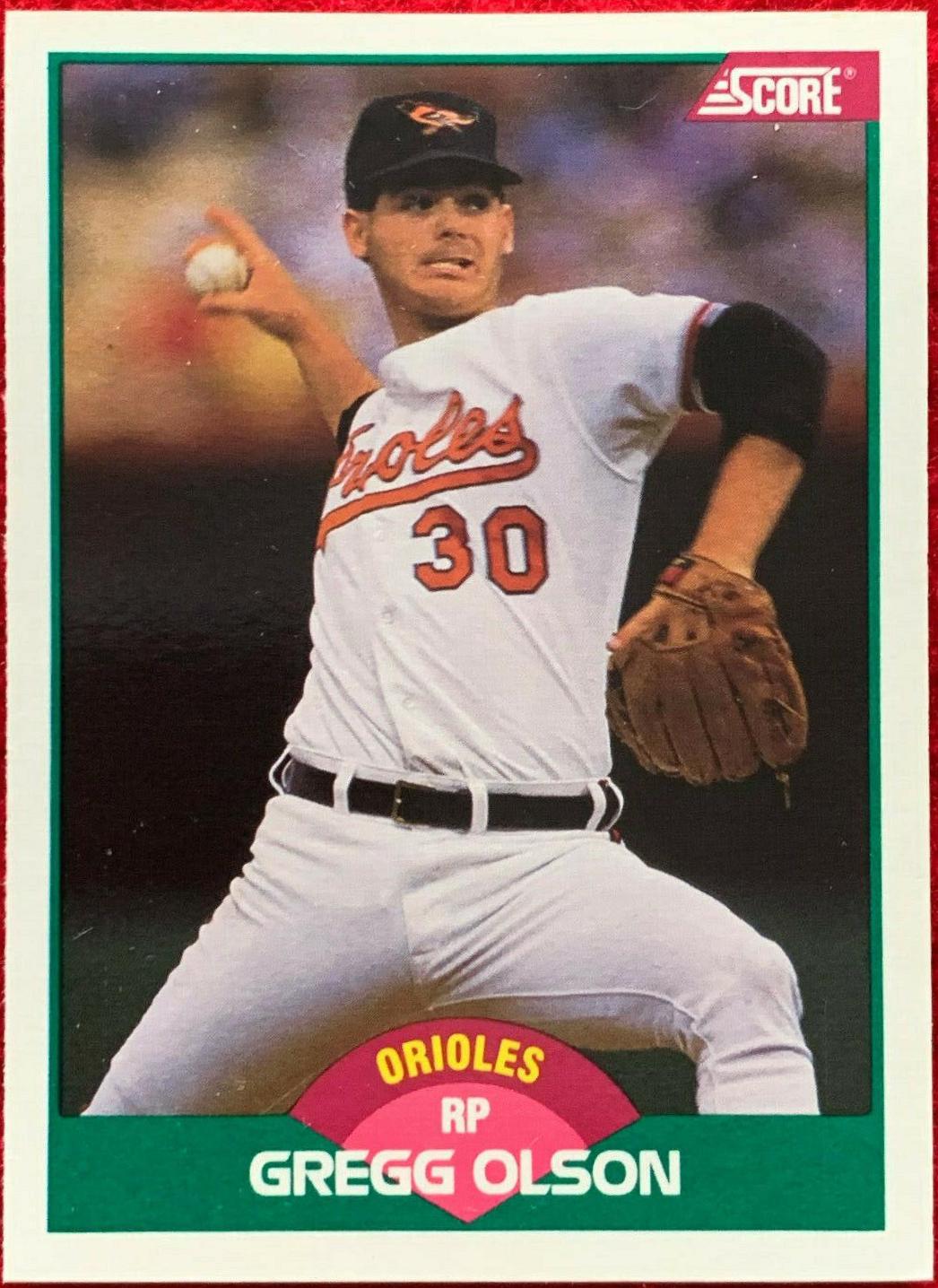 Gregg Olson #96T 1989 Score Traded Baseball