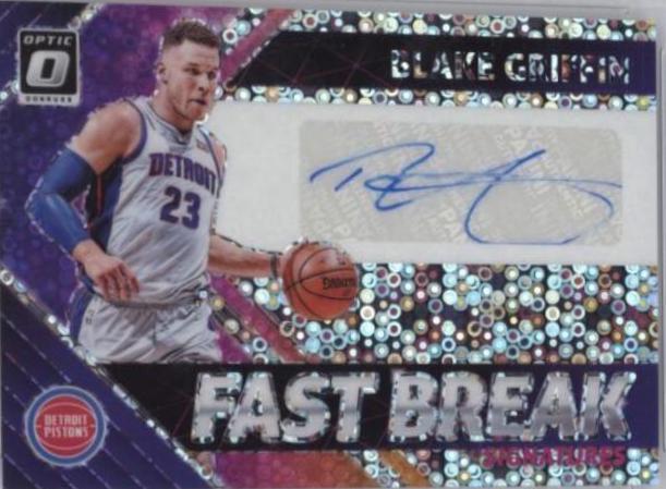 Blake Griffin #BGF Basketball Cards 2018 Panini Donruss Optic Fast Break Signatures