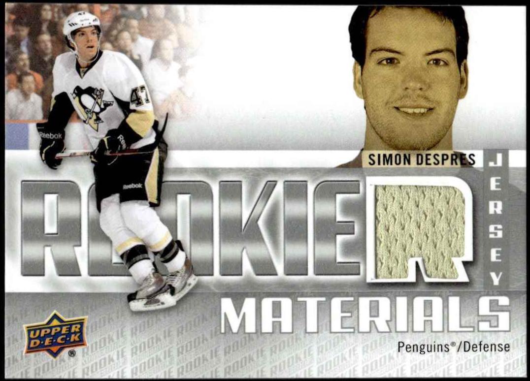 Simon Despres #RM-DP Hockey Cards 2011 Upper Deck Rookie Materials
