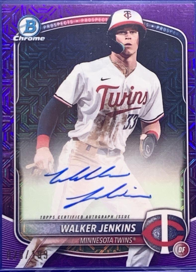 Walker Jenkins #BMA-WJ 2025 Bowman Chrome Mega Box Prospects Autograph Baseball