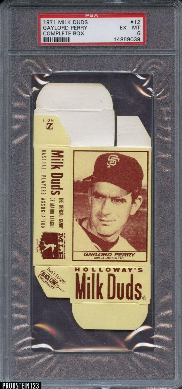 Gaylord Perry #12 Baseball Cards 1971 Milk Duds Complete Box