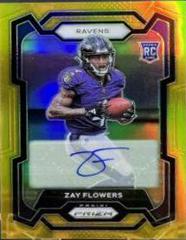 Zay Flowers [Autograph Gold Vinyl] #307 Prices | 2023 Panini Prizm