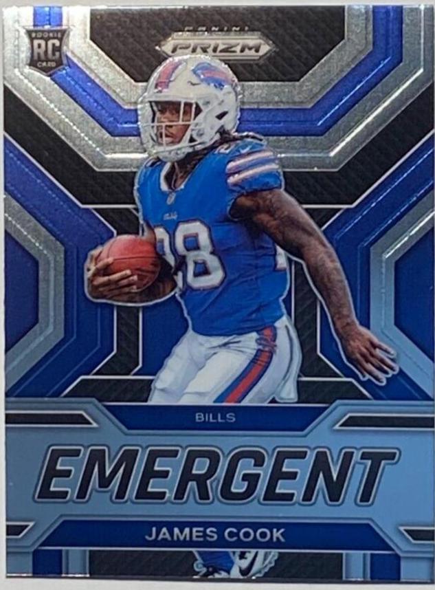 James Cook #E-13 Football Cards 2022 Panini Prizm Emergent