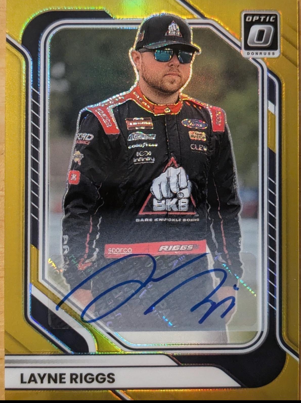 Layne Riggs [Gold Optic Signature] #35 Prices | 2026 Panini Donruss ...