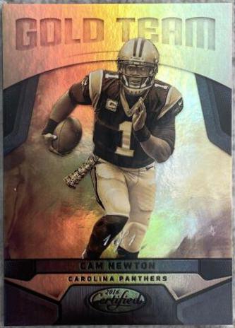 Cam Newton #8 Football Cards 2016 Panini Certified Gold Team