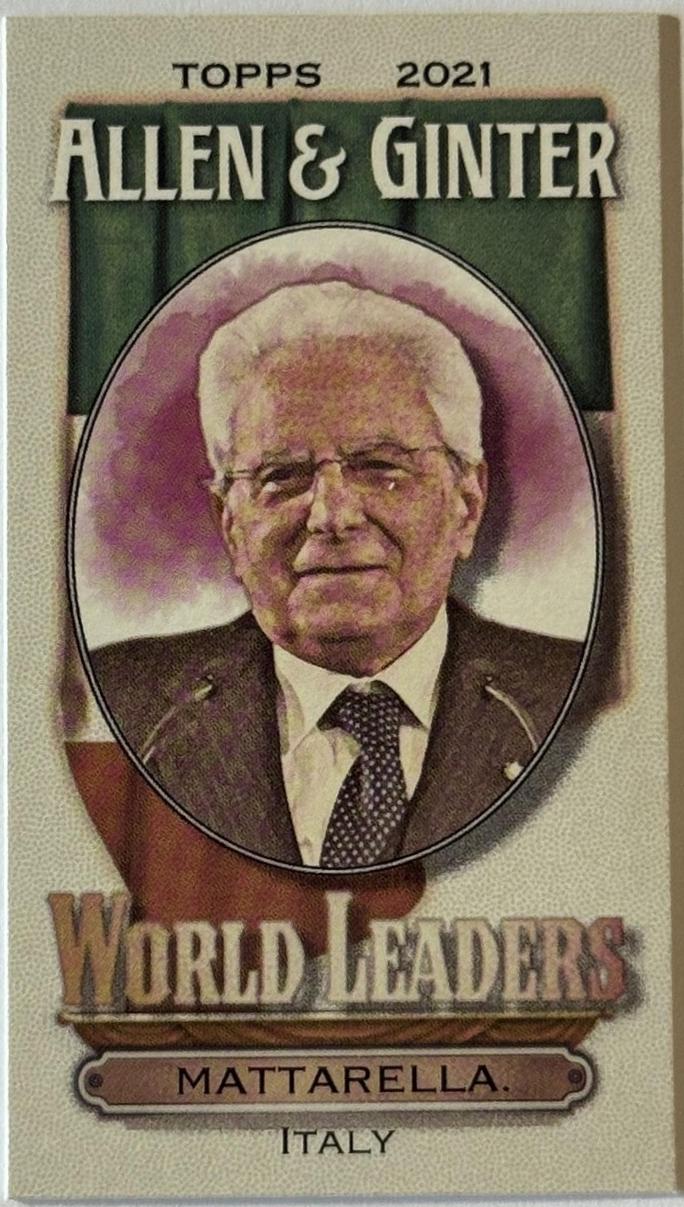 Sergio Mattarella #MWL-11 Baseball Cards 2021 Topps Allen & Ginter World Leaders Minis