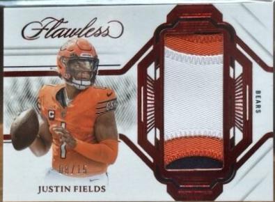 Justin Fields #6 Football Cards 2023 Panini Flawless Patch