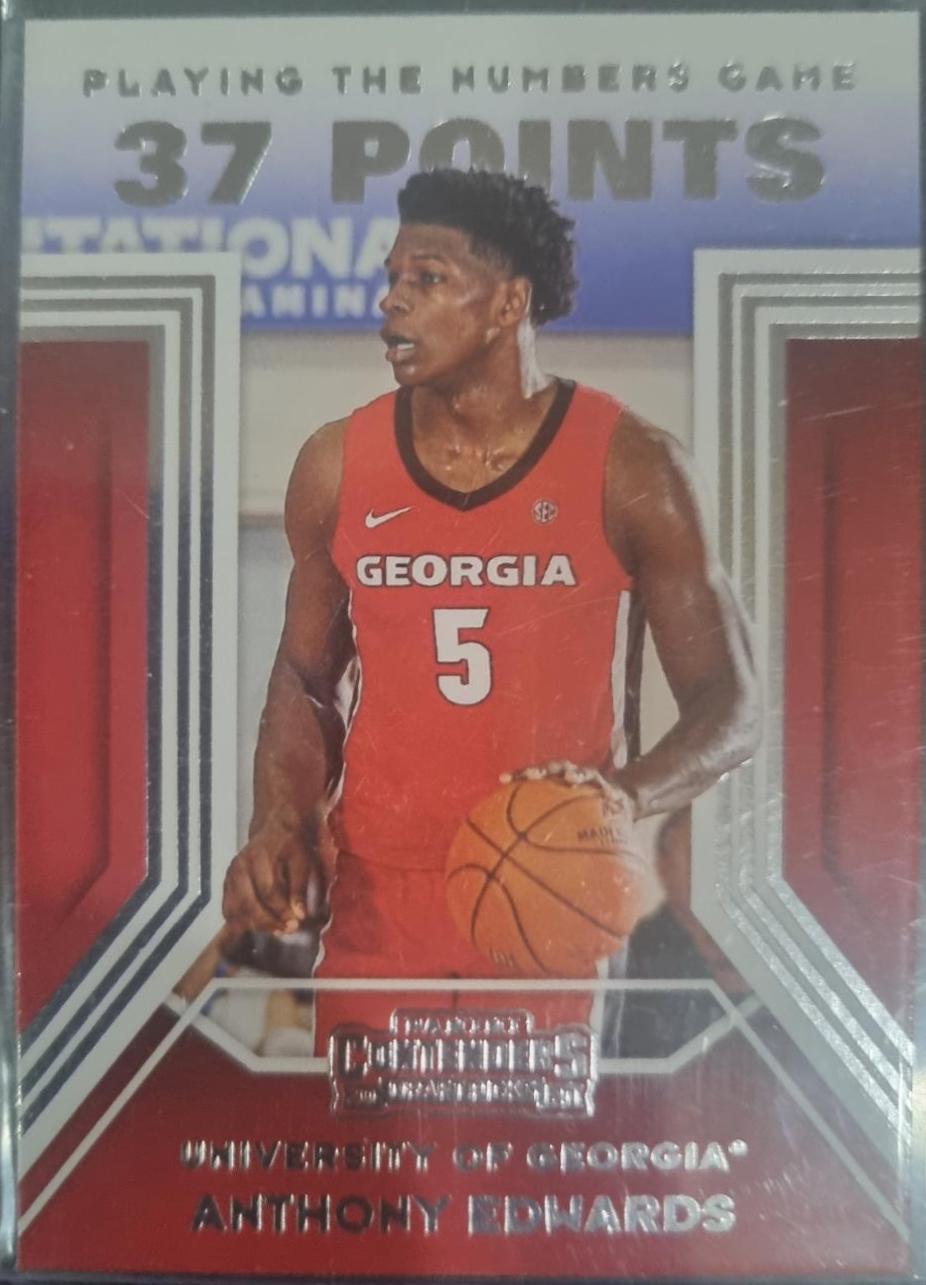 Anthony Edwards Basketball Cards 2020 Panini Contenders Draft Picks Playing the Numbers