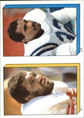 Dwaine Board, Randy McMillan Football Cards 1986 Topps Stickers