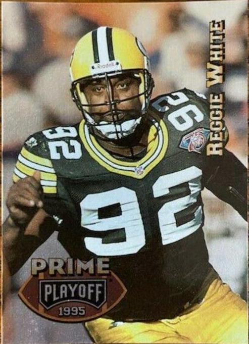 Reggie White #2 Football Cards 1995 Playoff Prime
