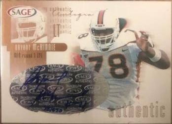 Bryant McKinnie #A27 2002 Sage Autographs Football