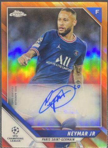 Neymar Jr #CA-N 2021 Topps Chrome UEFA Champions League Autographs