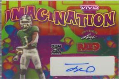 Jayden Reed #VI-JR1 Football Cards 2023 Leaf Vivid Autographs Imagination
