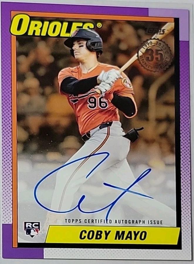 Coby Mayo [Gold] #90A-CMA Prices | 2025 Topps 1990 Autograph | Baseball ...