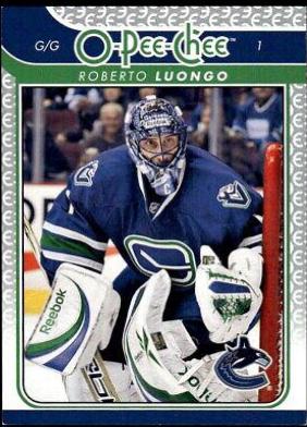 Roberto Luongo #1 Hockey Cards 2009 O Pee Chee