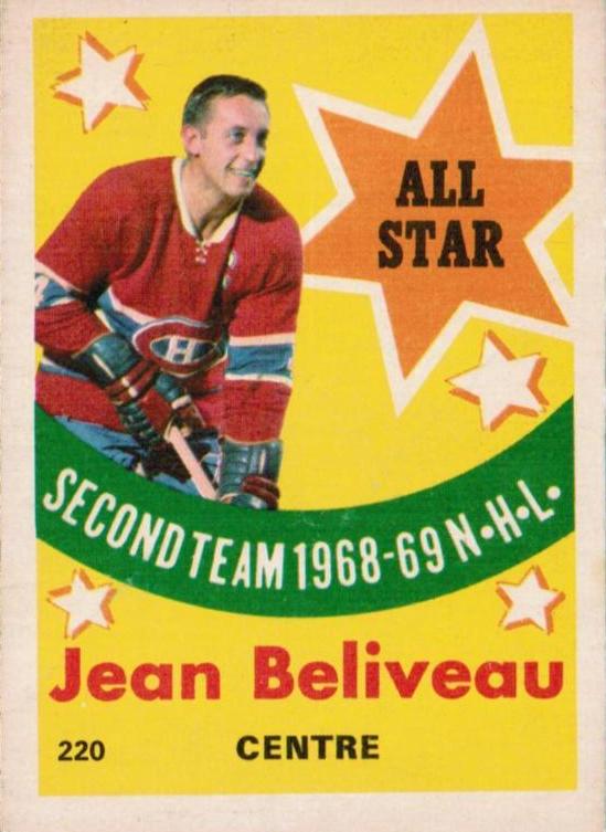 Jean Beliveau #220 Hockey Cards 1969 O-Pee-Chee