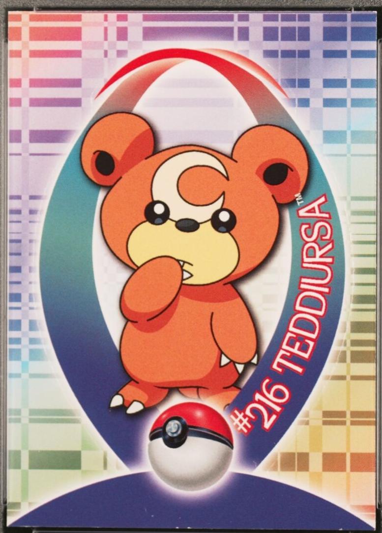Teddiursa #50 Pokemon 2001 Topps Johto Sticker