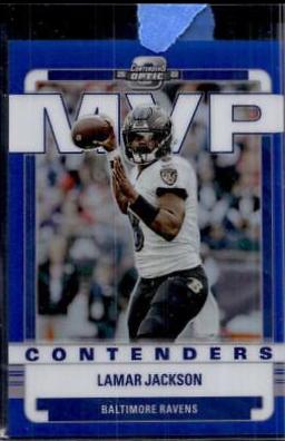 Lamar Jackson #MVP-LJA Football Cards 2022 Panini Contenders MVP