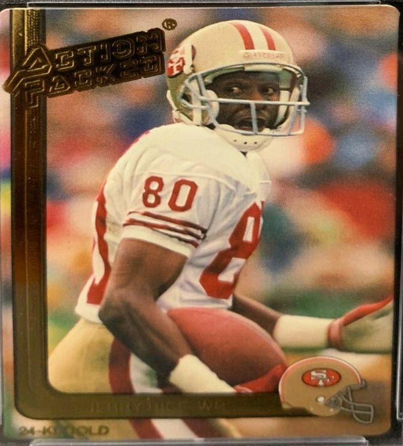 Jerry Rice #36G Football Cards 1991 Action Packed 24KT Gold