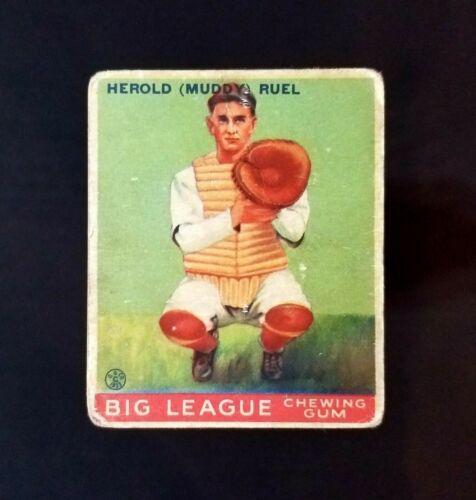 Muddy Ruel #18 Baseball Cards 1933 Goudey